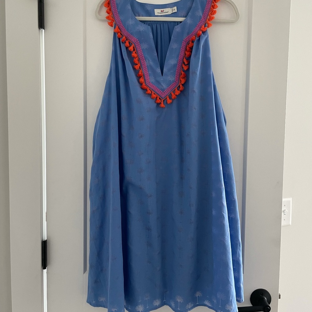 Vineyard Vines Sunset Palm Tassel Dress XXL